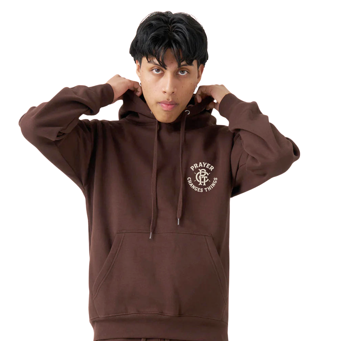 "Mocha" Prayer Changes Things Hoodie