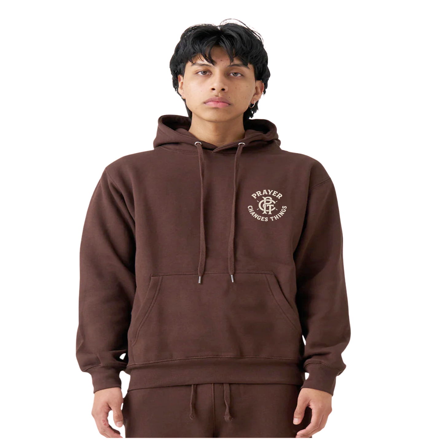 "Mocha" Prayer Changes Things Hoodie