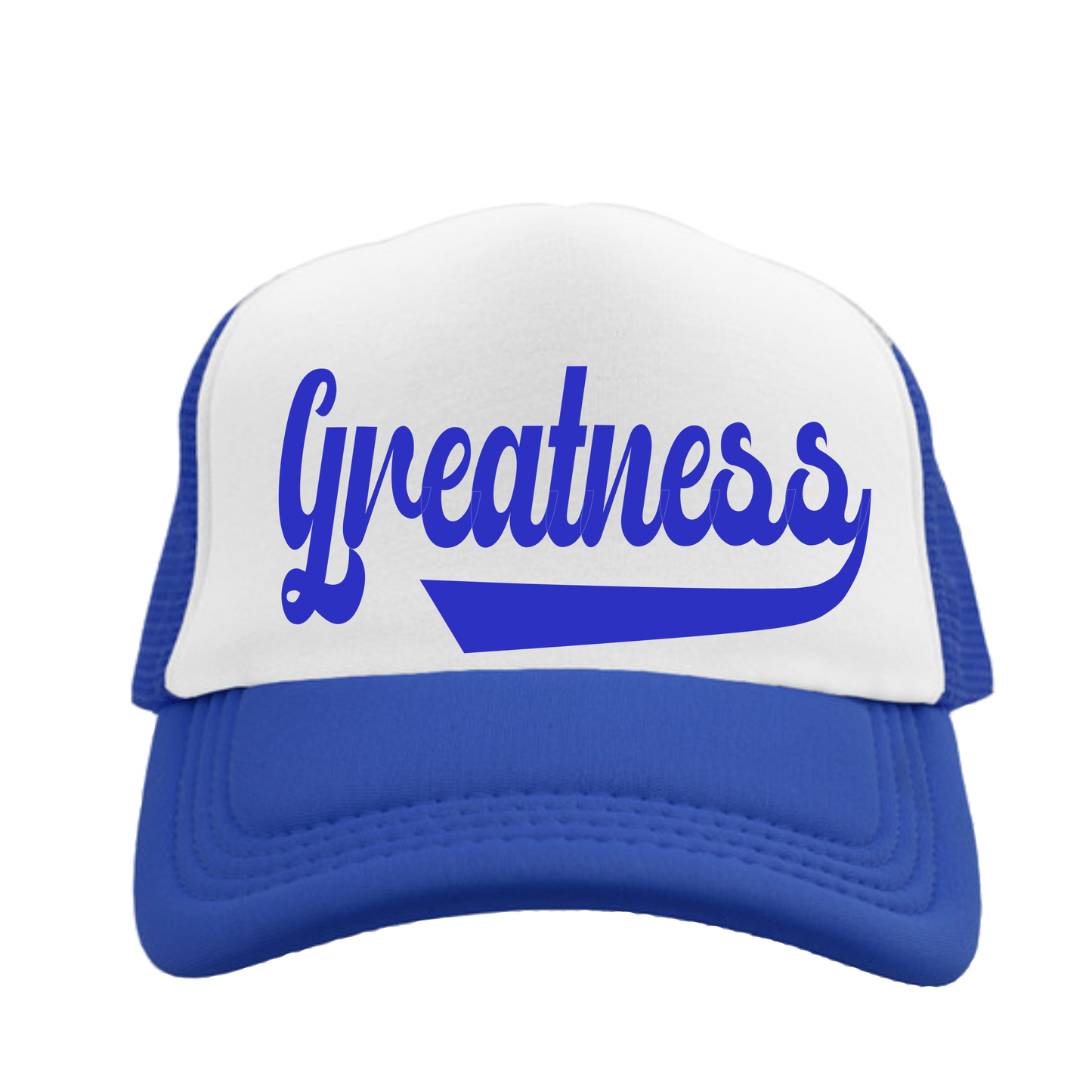 Greatness Trucker Hat (Royal Glow In The Dark)