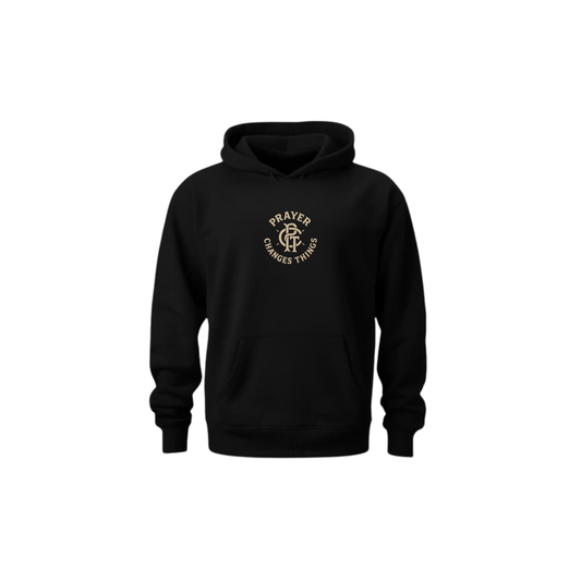Prayer Changes Things Hoodie (Blk & Cream)