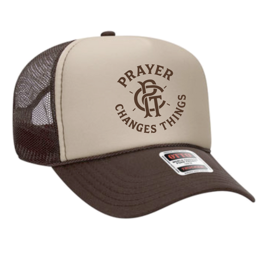 Prayer Changes Things Trucker Hat (S'mores)