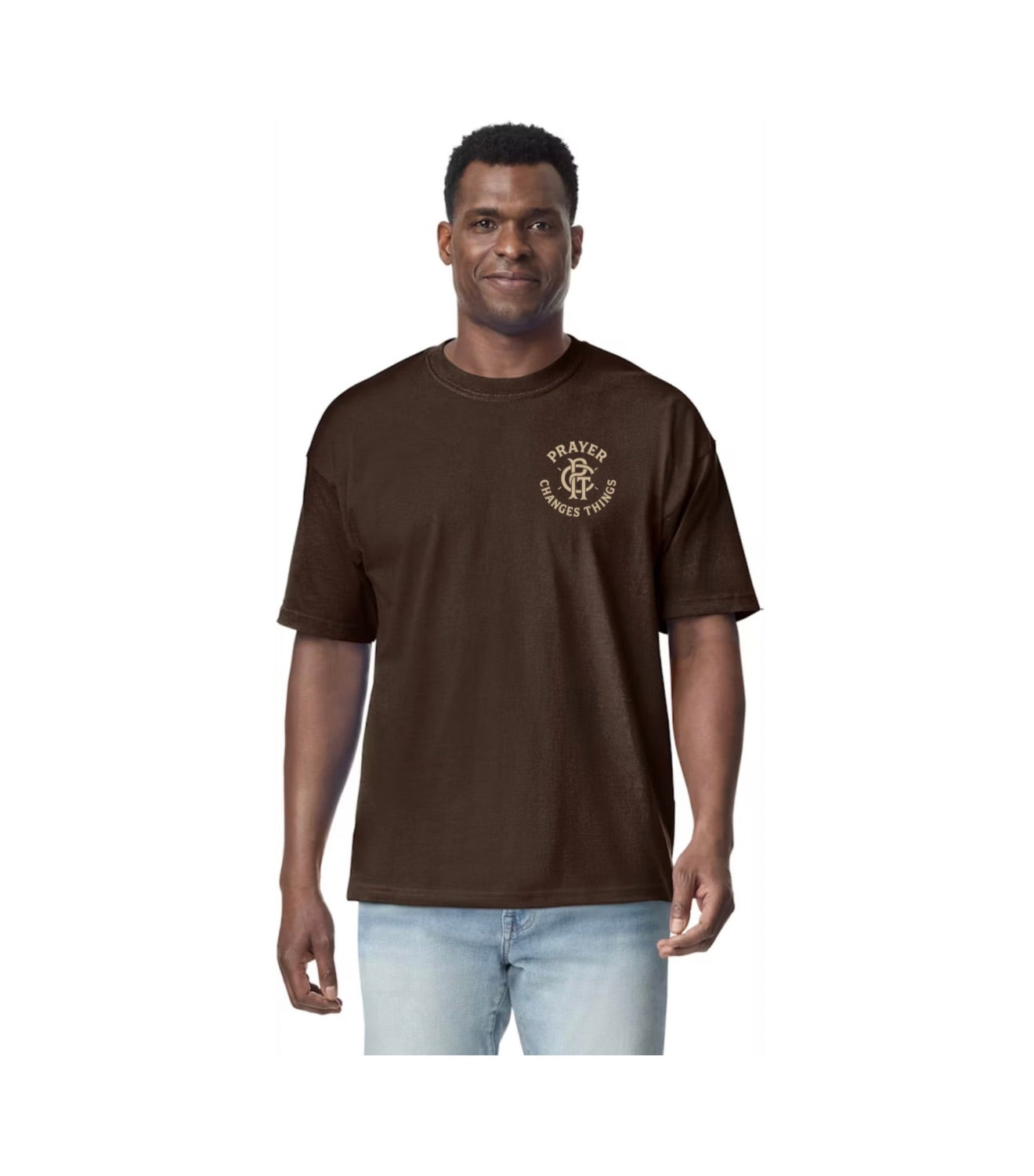 "Mocha" Prayer Changes Things Tee
